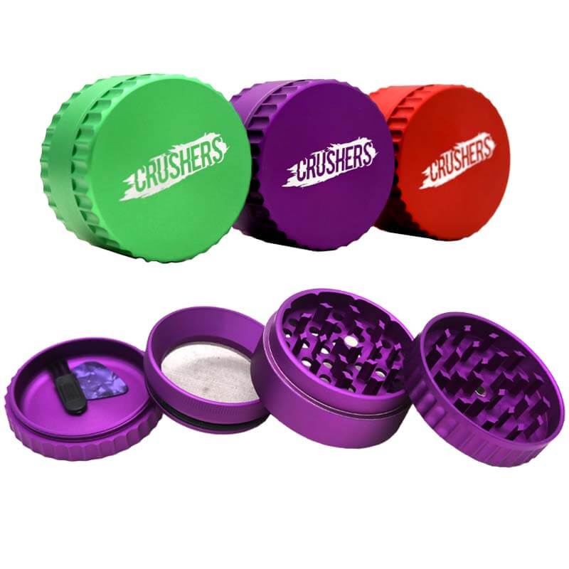 Crushers Matte Finish Mechanical 4 Part Grinder (GR252) | 70mm | Assorted Colors product image